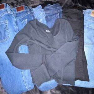 Hollister jeans and top bundle